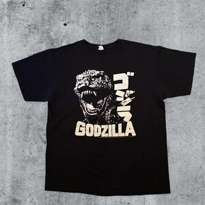 Y2K Go Godzilla 2010 Movie Promo Black Graphic T-Shirt Size Medium Anvil 2012